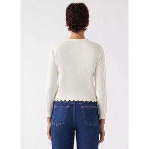 LK Bennett Vanessa Cotton Pointelle Detail Cardigan